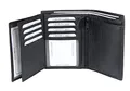 Produktbild: Frentree® Herren Leder Geldbörse mit RFID Schutz, 11 Kartenfächer, Hochformat Portemonnaie, Schwarz