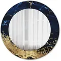 Produktbild: Tulup Spiegel, Dunkelblau, Gold, Glas, Rund, 50x50x0.4 cm, Spiegel, Wandspiegel