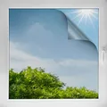 Produktbild: d-c-fix Sonnenschutzfolie selbstklebend (92x200cm) – Fensterfolie Sonnenschutz & Hitzeschutzfolie – UV Schutzfolie Fenster, Tönungsfolie & Verdunklungsfolie für Fenster innen