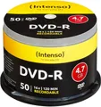 Produktbild: Intenso DVD-R 16x Speed 4,7GB 120 Minuten DVD Rohlinge Brenner 50er Spindel