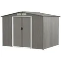 Produktbild: Costway Geratehaus, Hellgrau, Metall, 207x180x260 cm, Aufbewahrung & Schutzhüllen, Geräteschuppen