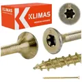 Produktbild: Klimas - Bichromatierte Holzschraube - Senkkopf - Teilgewinde - Torx-abdruck - Antisplit-spitze 8 X 160 - 50er Packung