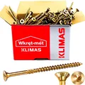 Produktbild: KLIMAS Torx Senkkopf Holzschraube, 8 x 160 mm, Edelstahl, Vollgewinde, UNC, Premium, 50 Stück