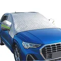 Produktbild: ALLILUYAA Frontscheibenabdeckung Winter, Windschutzscheibenabdeckung, Wasserdicht, Winddicht, Staubdicht, Kratzfest, UV-Schutz, Halbgarage für Auto für die meisten Autos,248 * 148cm