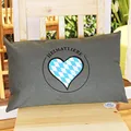 Produktbild: KAMACA Kissen HEIMATLIEBE 30 cm x 50 cm Flauschig gefülltes Kissen mit Reißverschluss Hingucker und wertiges Geschenk (Heimatliebe - Schwarze Schrift)