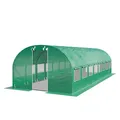 Produktbild: TOOLPORT Foliengewächshaus Gewächshaus 3x8m stabil & langlebig mit Fenster - reißfeste PE Plane 180g/m² grün transparent