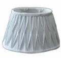 Produktbild: Dirk Davids Leuchten GmbH Lampenschirm Oval Plissee Weiß TL 25-15-16, Elegant