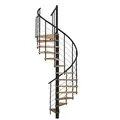 Produktbild: Minka Spindeltreppe Venezia Smart 38 - 305,5cm Geschosshöhe Buche Schwarz 120cm Durchmesser