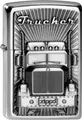 Produktbild: ZIPPO Original Feuerzeug Regular / Street Chrom Satin Emblem Trucker / Etui