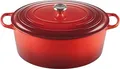 Produktbild: LE CREUSET Bräter oval Signature LS2502-4067SS | Gusseisen | 40 cm | 13,9 L | Induktion & Backofen | kirschrot