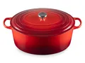 Produktbild: LE CREUSET Bräter Bräter Signature oval kirschrot 40cm, Emailliertes Gusseisen