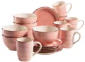 Produktbild: Kaffeeservice Geschirr 18 tlg Bel Tempo aus Keramik 6 Pers. Spiraldekor Koralle