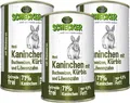 Produktbild: 3 x 410g Schecker Nassfutter - Hundemenü 71 % Kaninchen Buchweizen, Kürbis - getreidefrei
