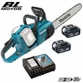 Produktbild: Makita DUC 353 Set + 2 x 18V 5Ah Akku Ladegerät Kettensäge Akku-Säge Fachhändler