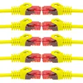 Produktbild: BIGtec - 10 Stück - 0,25m Gigabit Netzwerkkabel Patchkabel Ethernet LAN DSL Patch Kabel gelb (2x RJ-45 Anschluß, CAT.5e, kompatibel zu CAT.6 CAT.6a CAT.7) 0,25 Meter