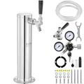 Produktbild: VEVOR Kegerator-Bierturm-Kit, Einzelzapfhahn-Bierumrüstsatz, Edelstahl-Fass-Bierturm-Zapfanlage mit Doppelmessgerät W21.8-Regler und S-System-Fasskupplung für Partys zu Hause