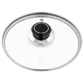 Produktbild: GRÄWE Glasdeckel mit Edelstahlring Ø 18 cm inkl. Dampfaustritt, spülmaschinengeeignet, Topfdeckel, Pfannendeckel, Universaldeckel, hitzebeständiger Deckel