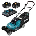 Produktbild: Makita Akku-Rasenmäher DLM432PT2 mit 2x 18V 5Ah Akku und Doppelladegerät DC18RD