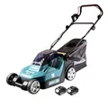 Produktbild: Makita DLM 432 F2 Akku Rasenmäher 36 V (2x 18V) 43 cm Brushless + 2x Akku 3,0 Ah