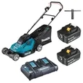 Produktbild: Makita Akku Rasenmäher DLM432PT2 2x 5,0Ah 18V Schnittbreite 43 cm