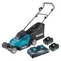 Produktbild: makita DLM432PT2 Akku-Rasenmäher 18,0 V für bis zu 575 m², mit 2 Akkus