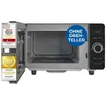 Produktbild: Exquisit Mikrowelle ohne Drehteller, 800 Watt Grill, 700 Watt, 20 Liter Garraumvolumen, Mikrowelle Flachbett, Auftaufunktion, MW4020-F-240DIG schwarz - Schwarz