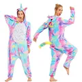 Produktbild: nerd hunters Unicorn Einhorn Onesie Kostüm für Erwachsene - Plush Kigurumi Pyjama, Unisex Tierkostüm, Größen S-XL (DE/NL/SE/PL, Alphanumerisch, L, Regular, Regular, Azure)