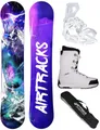 Produktbild: Airtracks Damen Snowboard-Set Freestyle Freeride High M Carbon Lady Rocker 145 + Snowboard Bindung Master + Snowboardboots Star W 38 + Sb Bag