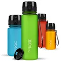 Produktbild: 720°DGREE Trinkflasche Kinder 500ml “uberBottle“ softTouch +Sieb - Auslaufsicher, BPA-Frei - Flasche für Schule, Sport, Fitness - Wasserflasche aus Tritan - Schmal, Leicht, Stoßfest, Wiederverwendbar