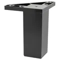 Produktbild: WAGNER Möbelfuß/Möbelbein SCHWARZ matt - 40 x 40 x 100 mm, Kunststoff-12022101