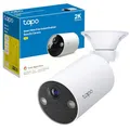 Produktbild: Tapo TC82 2K Akku Überwachungskamera Aussen Kabellos, Innen & Außen CCTV-Kamera, Farbnachtsicht, Keine Monatliche Gebühr, KI-Erkennung, IP65, 180 Tage Akkulaufzeit, Funktioniert mit Alexa & Google