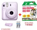 Produktbild: Fujifilm Instax Mini 12 lilac purple inkl. 2x einen Doppelpack = 4x 10 Bilder