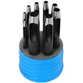 Produktbild: S&R Locheisen Set 3–14 mm – Stanzwerkzeug & Lochstanzer / Lochstanze für Leder, Papier & Metall – Leder Locher, Gürtellocher, Ausstanzer rund 14mm, Hole Punch & Punch Set, Leather hole punch