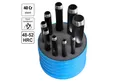 Produktbild: S&R Lochzange Locheisen-Set 3-14 mm in Dose, Lochstanzer Stanzer, Set 9-tlg., 3mm - 4mm - 5mm - 6mm - 7mm - 8mm - 10mm - 12mm - 14 mm, Locheisensatz Formlocheisen