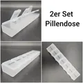 Produktbild: 2er Set Tablettenbox Pillenbox Tablettenteiler Pillendose Tabletten Pille 7 Tage