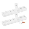 Produktbild: 2 Pillenbox 7 Tage Tablettenbox Pillendose Woche klein Medikamentenbox Tabletten