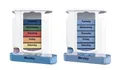 Produktbild: 2x Tablettenbox Pillenbox Medikamentenbox Reise Box 7 Tage 4 Fächer bunt & Blau