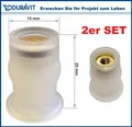 Produktbild: Duravit Kunststoffdübel 2er Set Kappen für WC Sitz Befestigung 0050500000