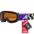 Produktbild: ALPINA PINEY 2.0 - Beschlagfreie, Extrem Robuste & Bruchsichere Skibrille Mit 100% UV-Schutz Für Kinder, black-lime matt