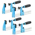 Produktbild: SHALL Schraubzwingen Set 4 Stück,Spannweite 150mm（6 Zoll）, Spannkraft 272kg（660 Pfund）, Aus Edelstahl，Präzises Fixieren von Holzwerkstücken