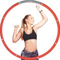 Produktbild: Fitleap Hula Hoop Fitness und Massage, Hula Hoop Reifen für Erwachsene und Kinder, 8 Segmente Abnehmbarer Hula Hoop Reifen, Rot
