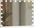 Produktbild: SensaHome Vanity Mirror Pro – Hollywood-Schminkspiegel mit 15 dimmbaren LED-Lampen, 3 Lichtmodi, 80 x 60 cm – Weiß