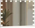 Produktbild: SensaHome Vanity Mirror Pro – Hollywood-Schminkspiegel mit 15 dimmbaren LED-Lampen, 3 Lichtmodi, 80 x 60 cm – Weiß