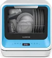 Produktbild: Klarstein Amazonia Mini Geschirrspüler – Kompakte Tischspülmaschine mit Wassertank, 7 Programme, 5L, Digitalanzeige, Leise 58dB, Tragbar für kleine Küchen & Reisen, Blau
