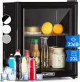 Produktbild: Klarstein Kühlschrank, Mini Kühlschrank mit Glastüre, Mini-Kühlschrank für Getränke, Snacks & Kosmetik, Kühlschrank Klein & Leise, Verstellbare Ablagen, Kleiner Skincare Kühlschrank 12-18°C, 23L