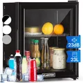 Produktbild: Mini Kühlschrank Glastür 24 l Getränkekühlschrank leise Minibar Hausbar schwarz