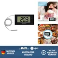 Produktbild: Digitales Ofenthermometer Grill Braten Fleischthermometer bis 300°C Edelstahl...