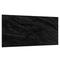 Produktbild: Herdabdeckplatte 90x52 cm 1-teilig Ceranfeldabdeckung Induktion Herdschutz Spritzschutz Glasplatte Deko Schneidebrett, Schiefer Schwarz