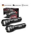 Produktbild: Taschenlampe 4000 Lumen LED mit Zoom und 5 Modi, Schwarz, 300 m Leuchtweite