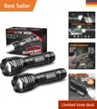Produktbild: Gearlite LED Taschenlampe 2 Stück - 4000 Lumen, , 5 Modi, Extrem Hell